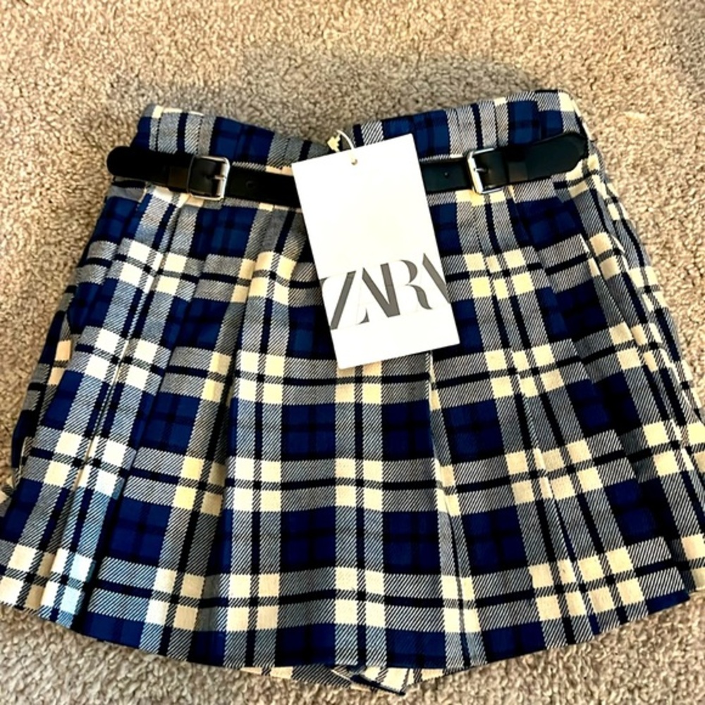 Girls plaid skort Zara Sz 2-3 NWT